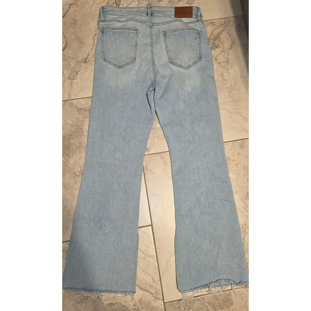 Hidden Los Angeles Light Wash Flare Split Hem Jeans Size 31 High Rise Raw Hem